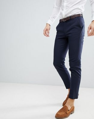 ASOS DESIGN wedding skinny suit trouser in navy