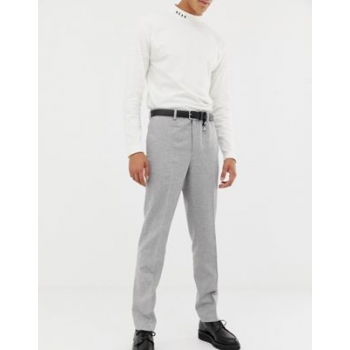 Noak slim suit trousers in grey wool mix