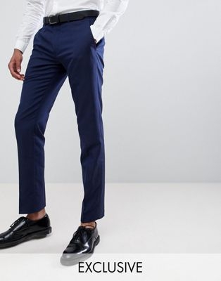 Farah skinny wedding suit trousers in linen Exclusive at ASOS