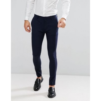 ASOS DESIGN super skinny fit suit trousers in navy