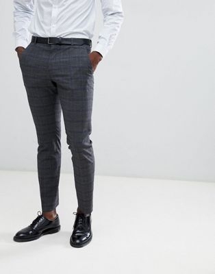 Selected Homme Slim Fit Suit Trouser In Grey Check