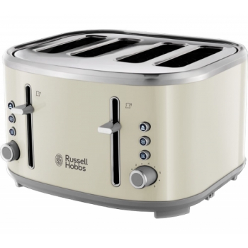 RUSSELL HOBBS Bubble 24411 4-Slice Toaster - Cream + Bubble 24401 Kettle - Cream