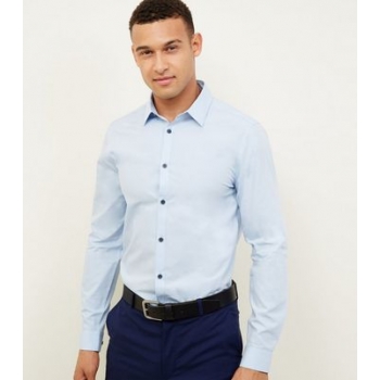 Pale Blue Long Sleeve Poplin Shirt