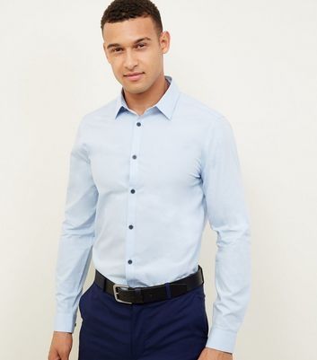 Pale Blue Long Sleeve Poplin Shirt