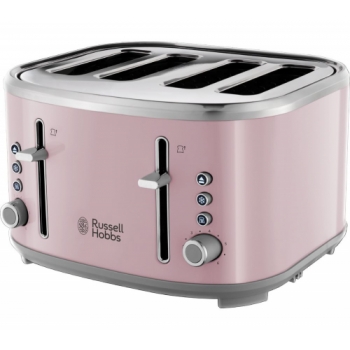 RUSSELL HOBBS Bubble 24412 4-Slice Toaster - Pink + Bubble 24402 Kettle - Pink