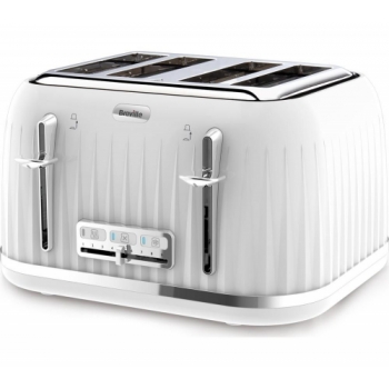 BREVILLE Impressions VTT470 4-Slice Toaster - White + Impressions VKJ738 Jug Kettle - White