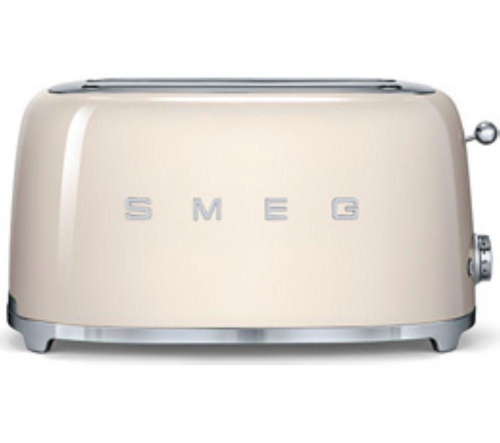 SMEG TSF02CRUK 4-Slice Toaster - Cream + KLF03CRUK Jug Kettle - Cream