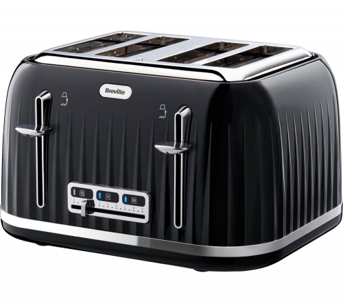 BREVILLE Impressions VTT476 4-Slice Toaster - Black + Impressions VKJ755 Jug Kettle - Black