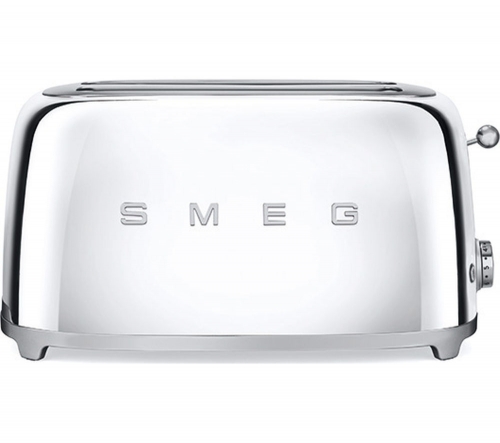 SMEG TSF02SSUK 4-Slice Toaster - Chrome + KLF03SSUK Jug Kettle - Stainless Steel