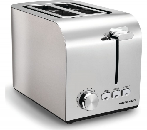 MORPHY RICHARDS Equip 222055 2-Slice Toaster - Brushed Stainless Steel + Equip 102773 Jug Kettle - Stainless Steel