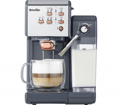 BREVILLE One-Touch VCF109 Coffee Machine - Graphite Grey & Rose Gold