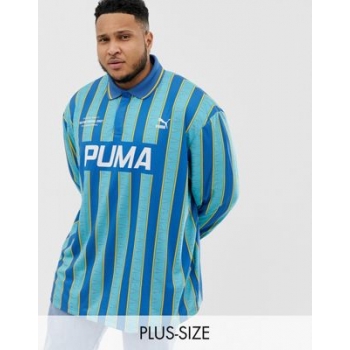 Puma plus striped football t-shirt