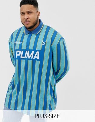 Puma plus striped football t-shirt