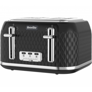 BREVILLE Curve VTT786 4-Slice Toaster - Black