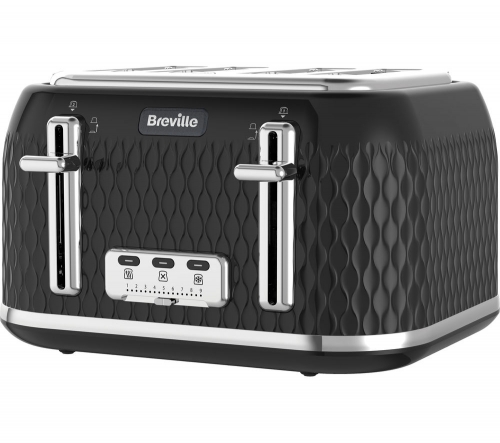 BREVILLE Curve VTT786 4-Slice Toaster - Black