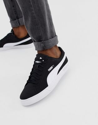 Puma smash trainers in black and white