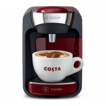 TASSIMO by Bosch SUNY Coffee Machine - Red + Costa Americano T Discs - Pack of 16