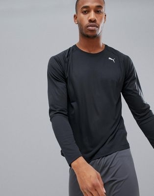 Puma Core Run Long Sleeve Tee in black