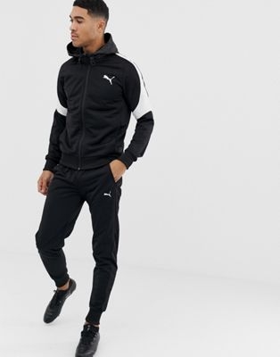 Puma EVOstripe tracksuit in black