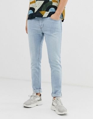 Bershka skinny jeans in light blue