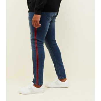 Plus Size Red Tape Side Stripe Skinny Jeans