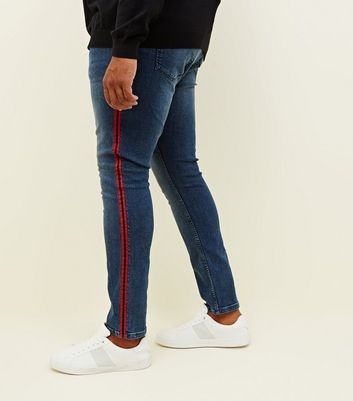 Plus Size Red Tape Side Stripe Skinny Jeans