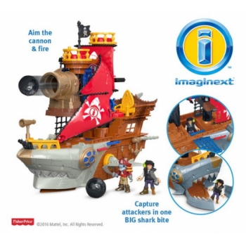 Fisher-Price Imaginext Shark Bite Pirate Ship Playset