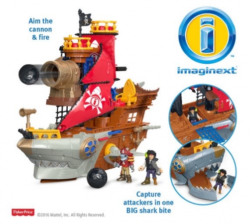 Fisher-Price Imaginext Shark Bite Pirate Ship Playset