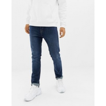 Bershka Skinny Jeans In Mid Blue