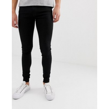 Jack & Jones spray on skinny fit jeans in black