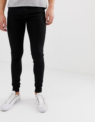 Jack & Jones spray on skinny fit jeans in black