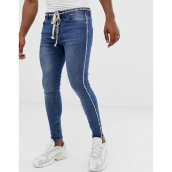 The Couture Club skinny jeans with rope belt