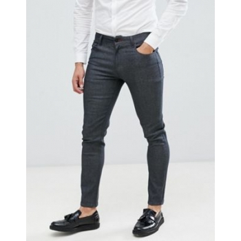 ASOS DESIGN smart skinny jeans in raw grey