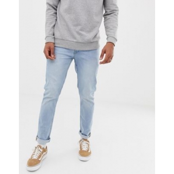 Solid skinny fit jean in light blue wash