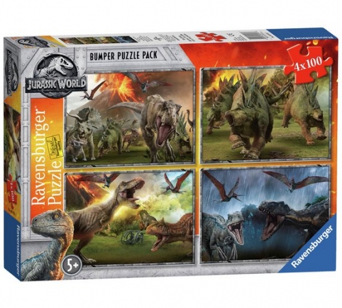 Ravensburger Jurassic World 4 x 100 Piece Puzzles