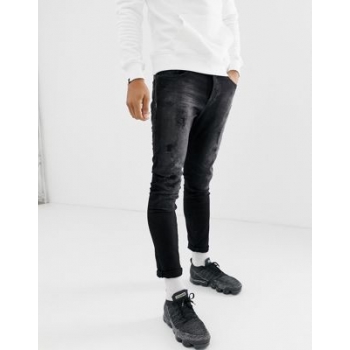 Chasin' Iggy Holly rip and repair skinny jeans in black