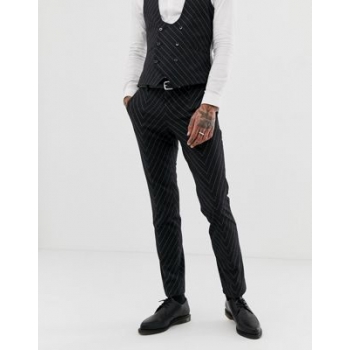 Twisted Tailor super skinny suit trousers in cut and sew pinstripe