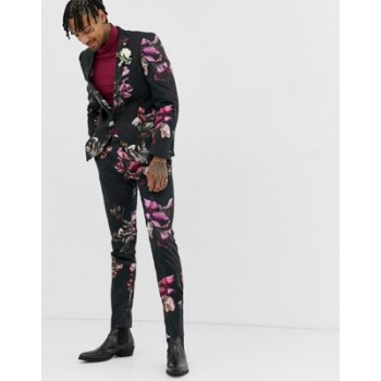 Twisted Tailor super skinny suit trousers in floral print