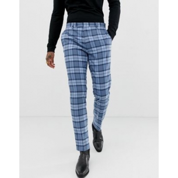 Twisted Tailor super skinny suit trousers in blue check