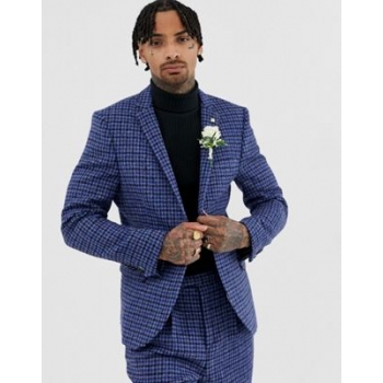 Twisted Tailor super skinny Harris tweed suit jacket