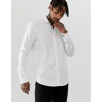 Twisted Tailor super skinny shirt in white