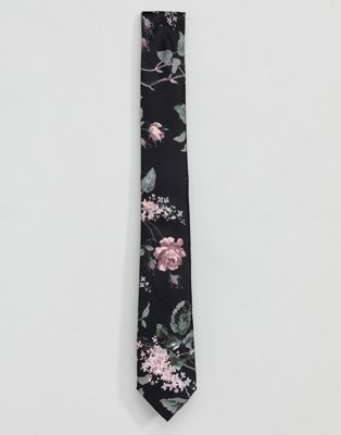 Twisted Tailor tie with floral print