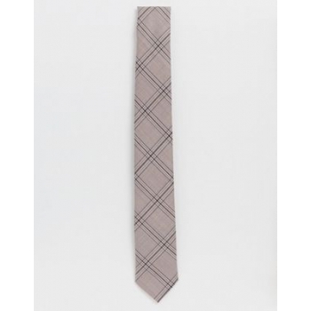 Twisted Tailor tie in camel check