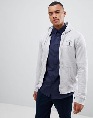 Hackett Mr. Classic logo hooded sweat in grey