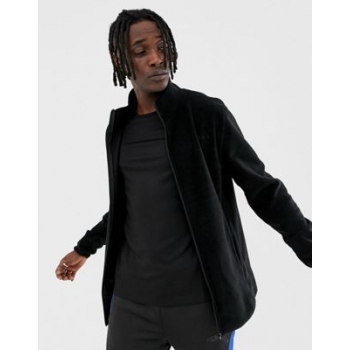 ASOS 4505 fleece with full zip in black thermal fabric