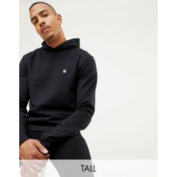 Replika Tall pullover hoodie in black