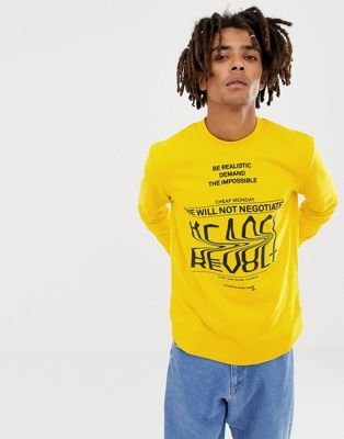 Cheap Monday Revolt Sender Sweatshirt Yellow