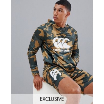 Canterbury Vapodri Camo Hoodie In Khaki Exclusive To ASOS