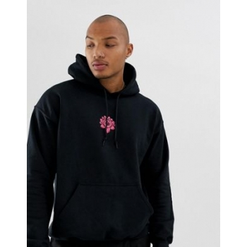 HNR LDN embroidered lotus hoodie