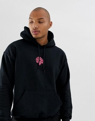 HNR LDN embroidered lotus hoodie